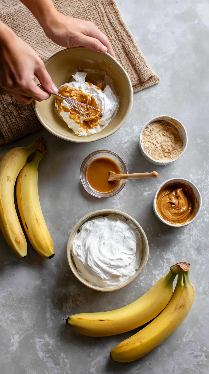Preparing 3-Ingredient Homemade Frosty Paws Dog Treats step by step cooking process