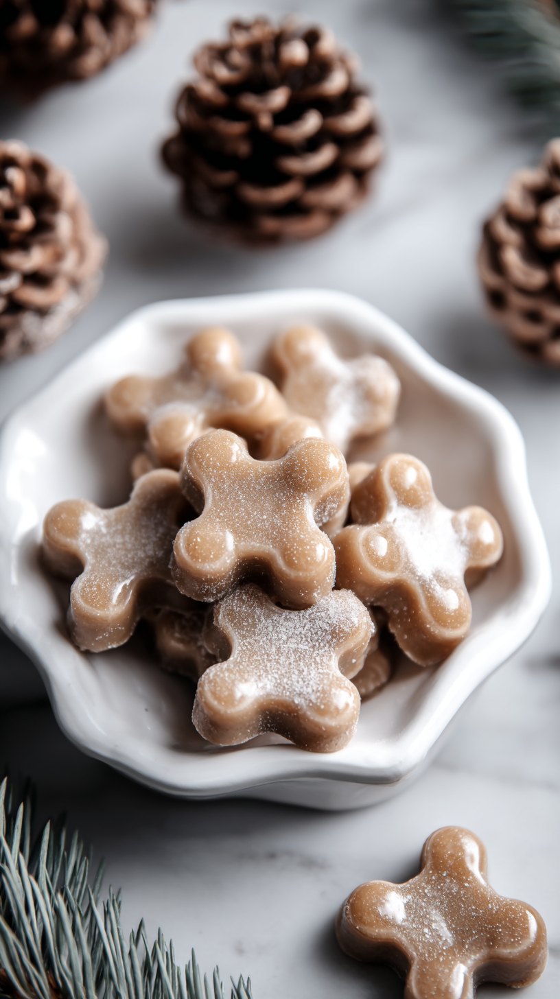 3-Ingredient Homemade Frosty Paws Dog Treats being served on beautiful dinnerware