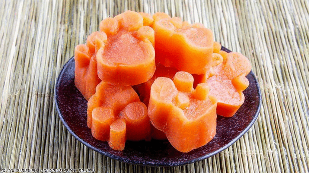 Hero shot of Apple Carrot Frozen Dog Treats with vibrant colors