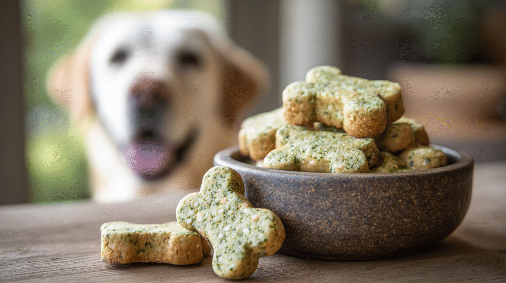 Broccoli & chichen dog treat hero shot