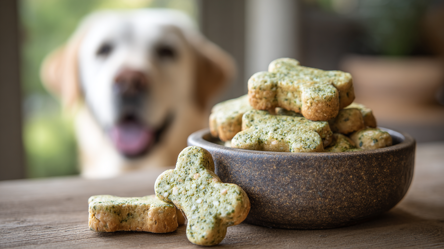 Broccoli & chichen dog treat hero shot