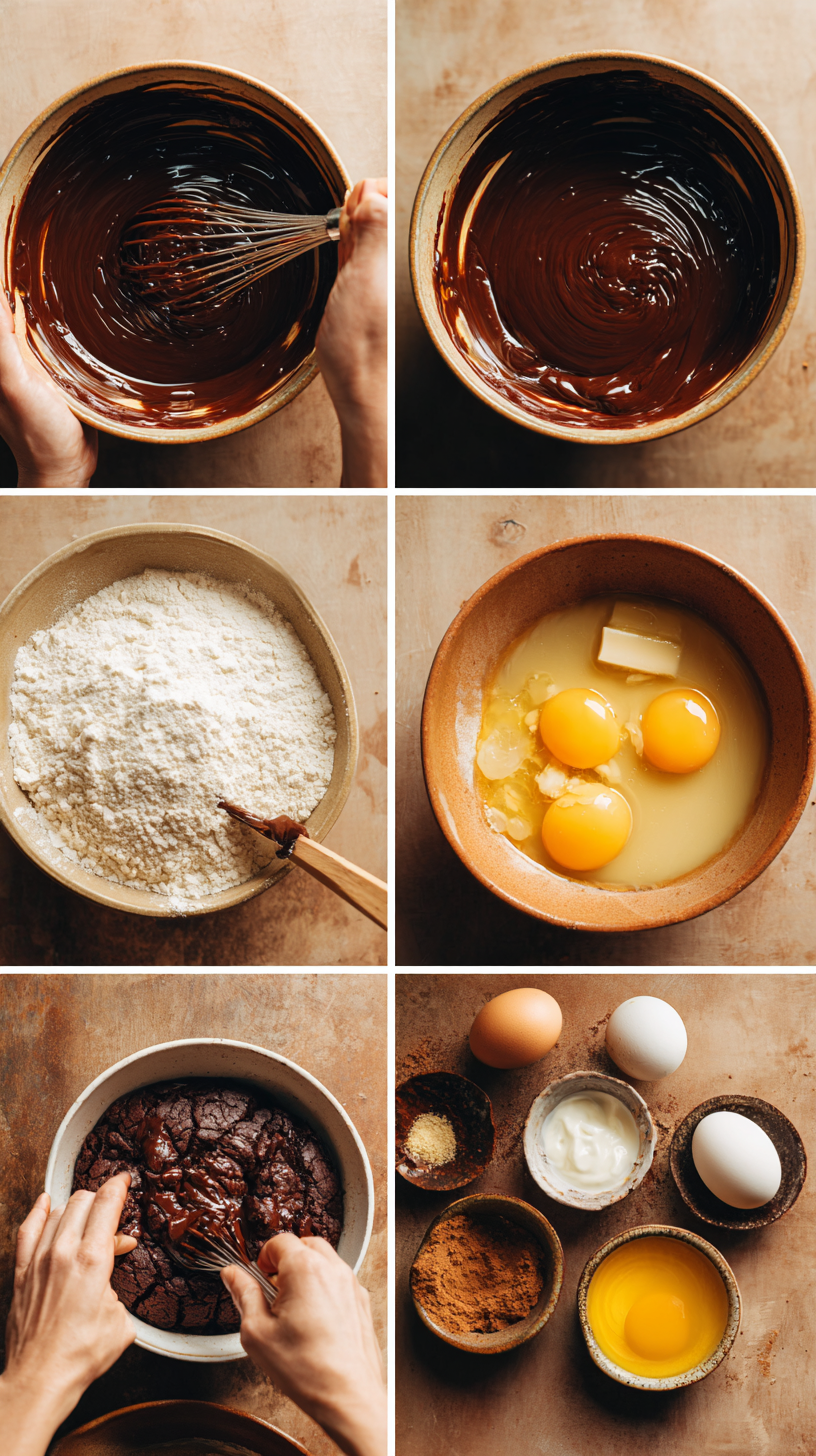 Preparing Brownie Cookies step by step cooking process