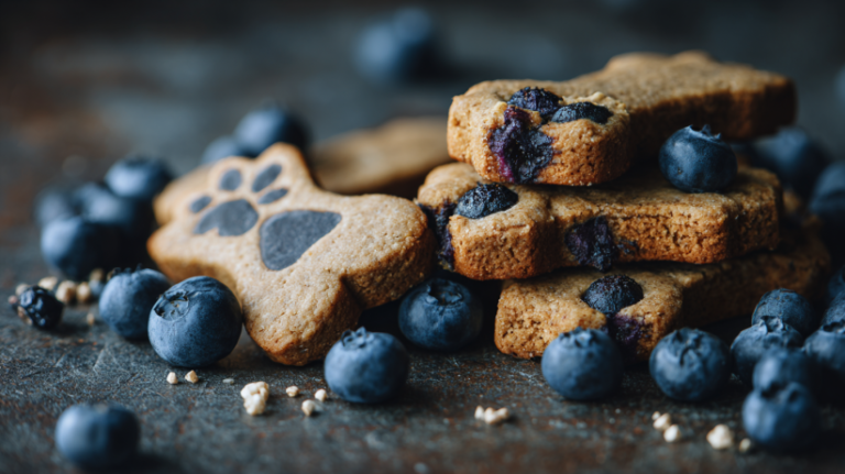 Easy Allergy-Friendly Dog Treat with Blueberries hero shot