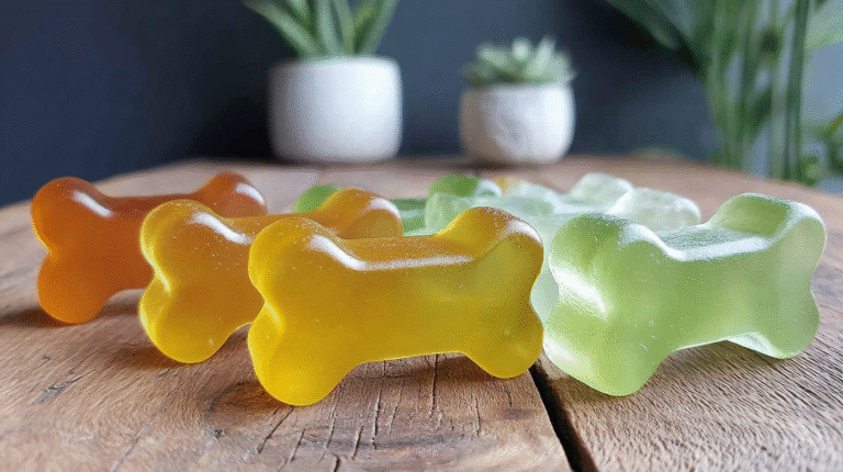 Hero shot of Fruit Gelatin bone treats for dogs