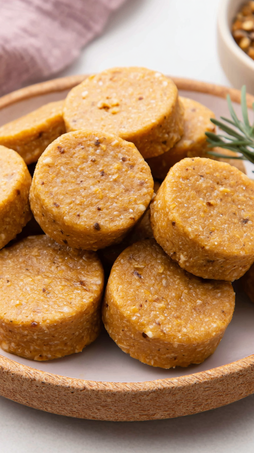 Homemade Chicken Broth Dog Biscuits being served on beautiful dinnerware