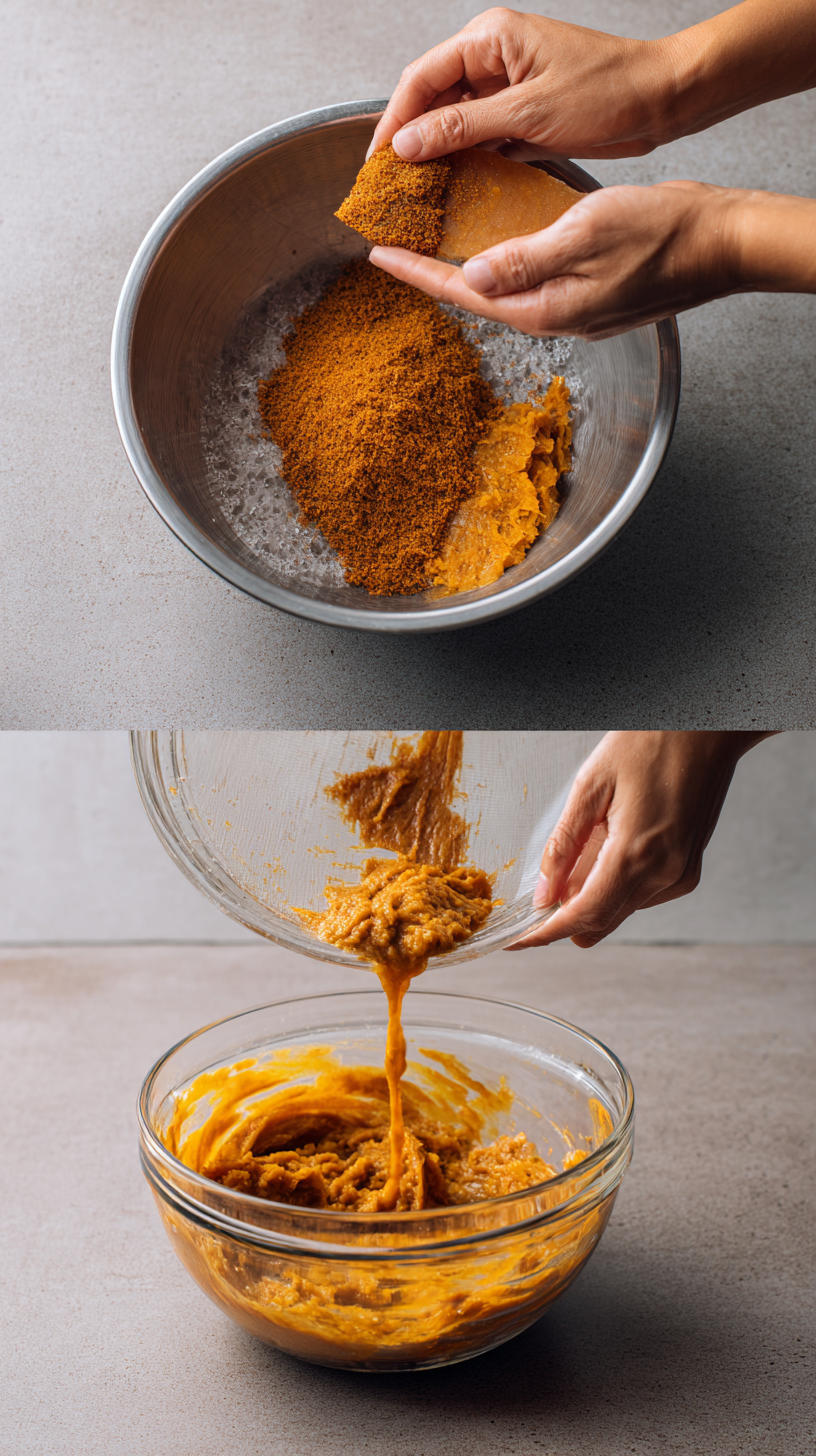 Preparing Homemade Dehydrator Pumpkin Leather Dog Treats step by step cooking process