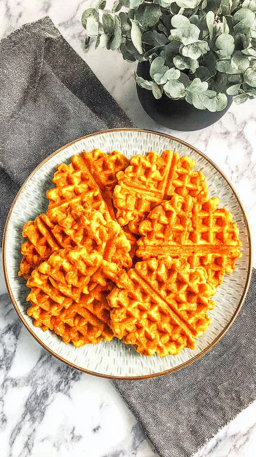 Homemade Dog Waffles being served on beautiful dinnerware.