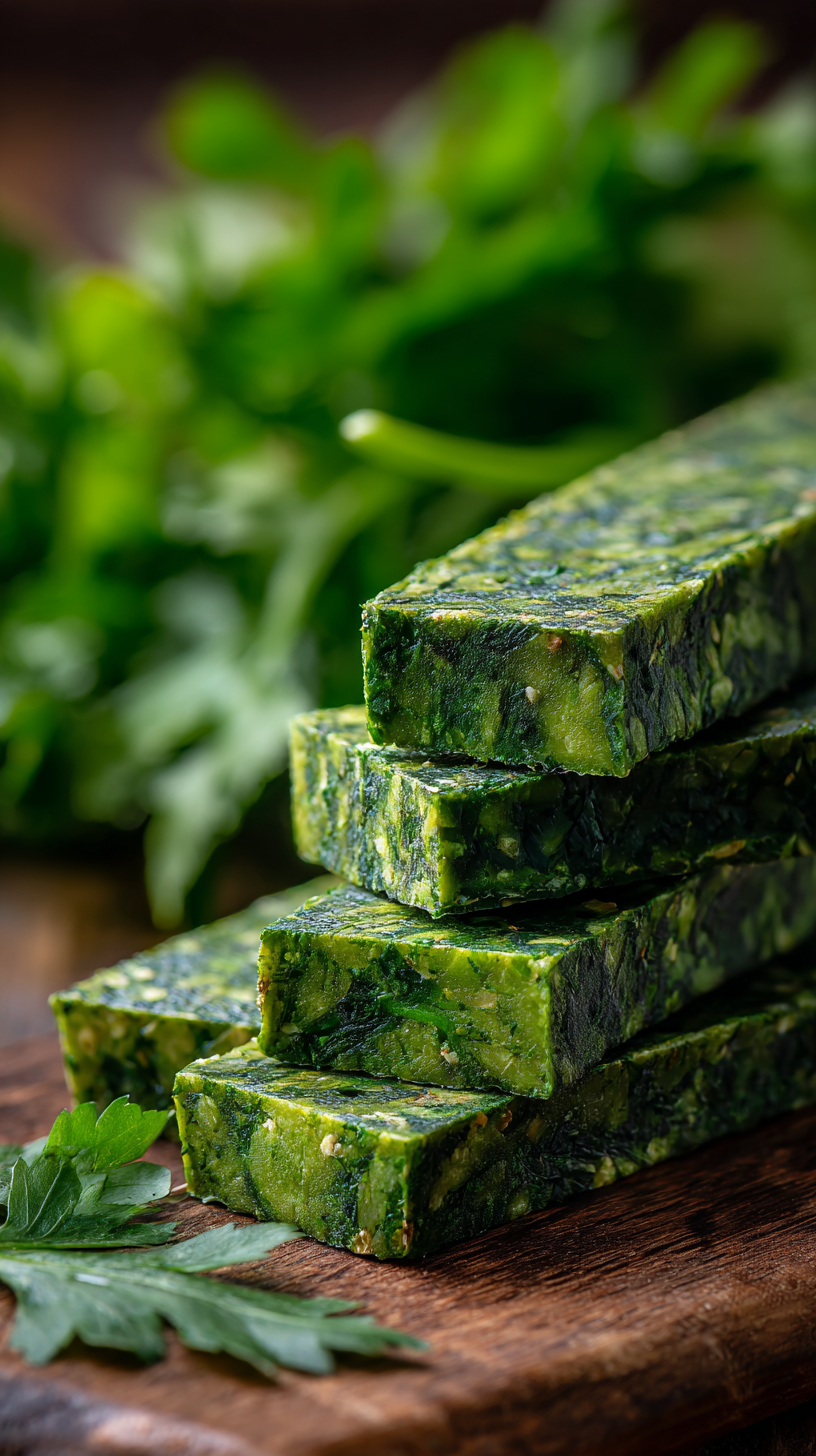 Parsley & Mint Teeth Cleaner Treats for Dogs being served on beautiful dinnerware