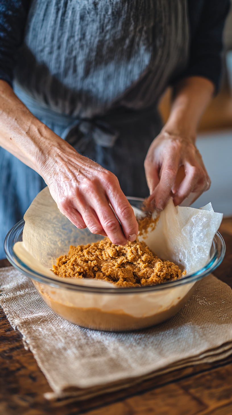 Preparing Peanut Butter Biscuits Dog Treats step by step cooking process
