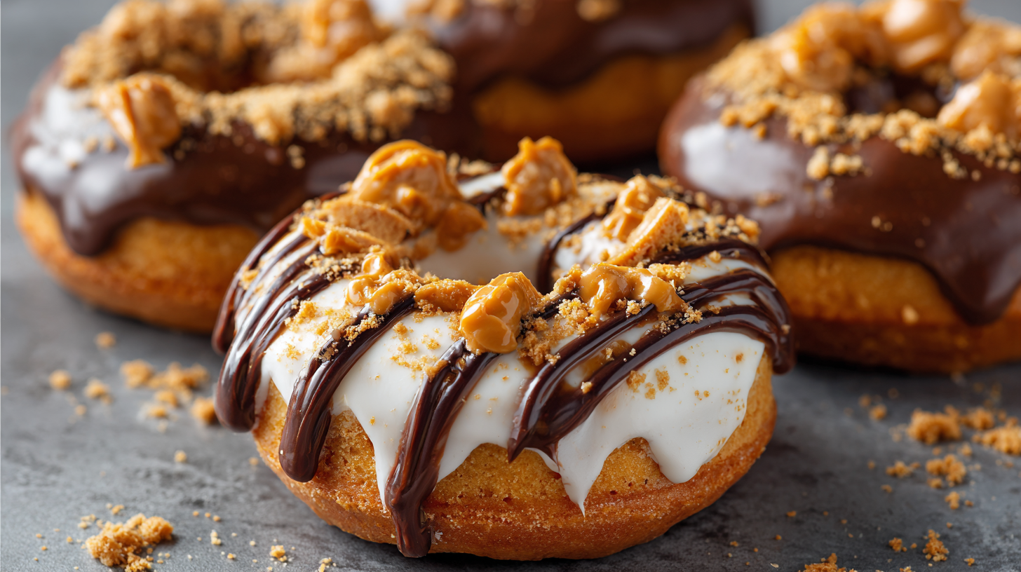 Hero shot of Peanut Butter & Pumpkin Pup Donuts for Dogs