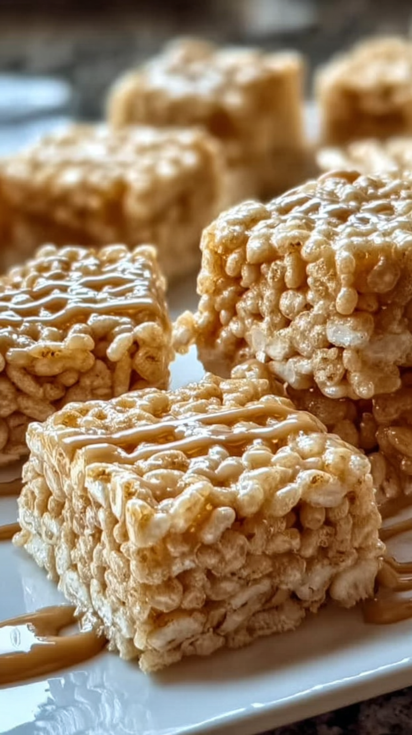 Rice Krispie Treats for Dogs being served on beautiful dinnerware