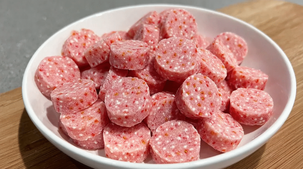 Hero shot of Strawberry & Oat Nibbles for Dogs