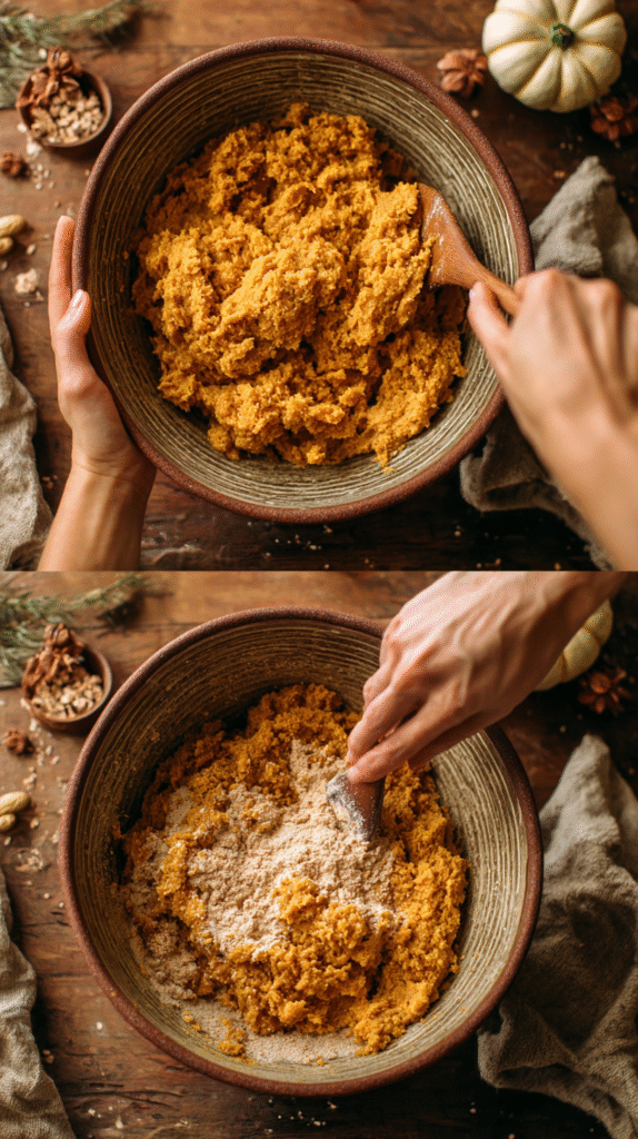 Step-by-step preparation of Fall-Inspired Dog Treats.