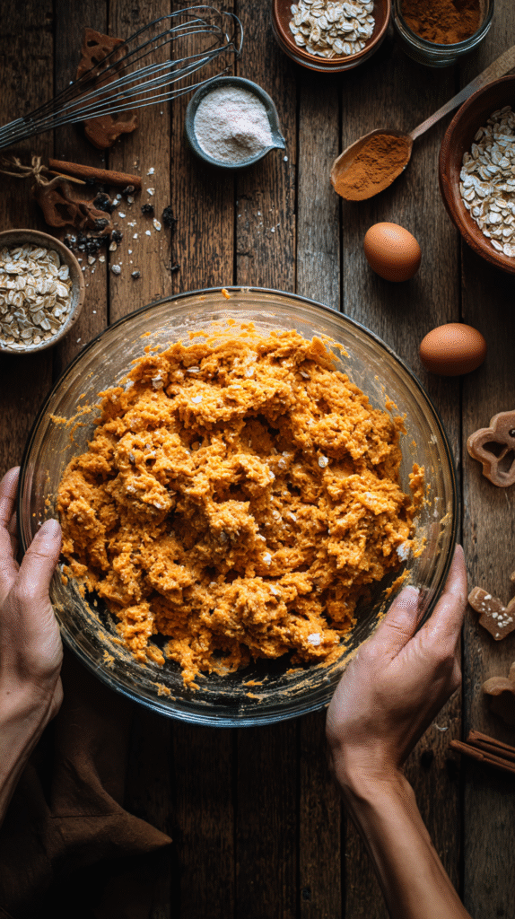 Sweet Potato and Oatmeal Dog Crunchies being served on beautiful dinnerware