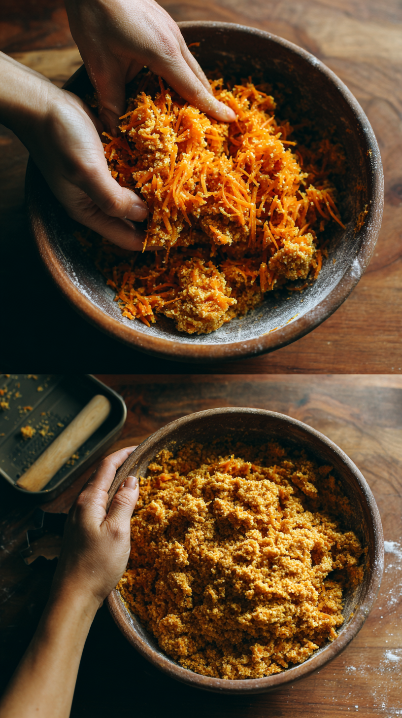Preparing Apple Carrot Crunchy Dog Treats step by step cooking process
