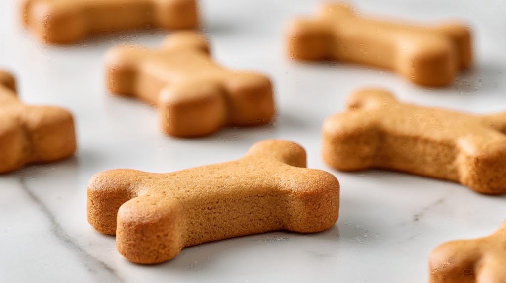 Hero shot of Baked Dog Treats, golden and crunchy