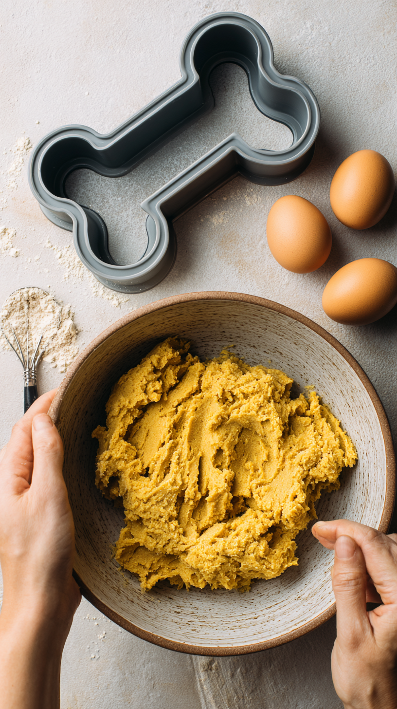 Preparing Baked Dog Treats step by step cooking process