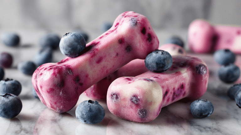 Hero shot of Berry Yogurt Frozen Bones with vibrant berries and creamy yogurt