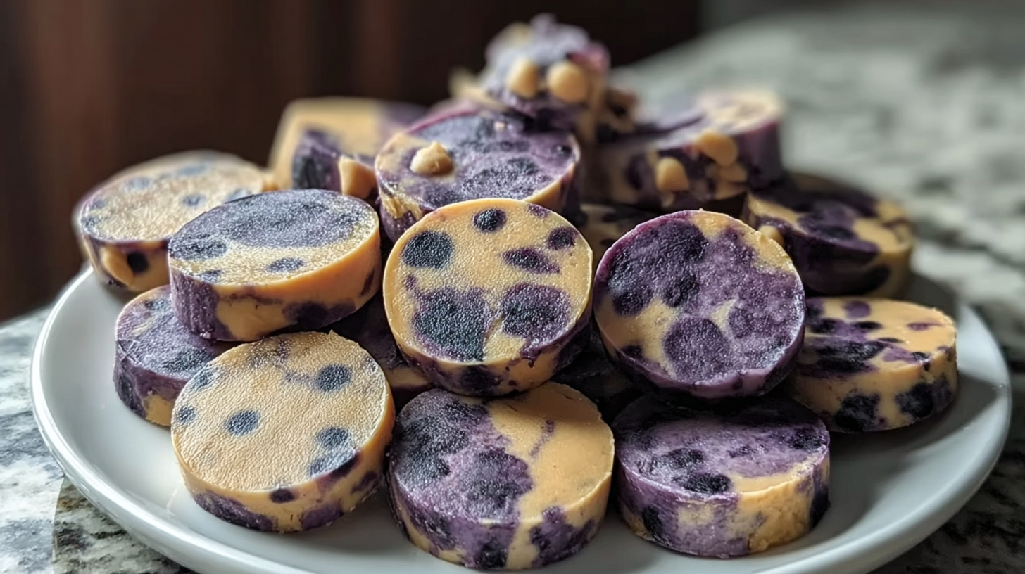 Blueberry & Peanut Butter Frozen Swirl Bites for Dogs hero shot