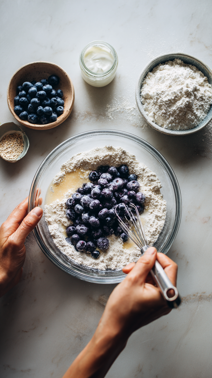 Preparing Blueberry Yogurt Dog Cake A Healthy and Delicious Treat for Your Pup step by step cooking process