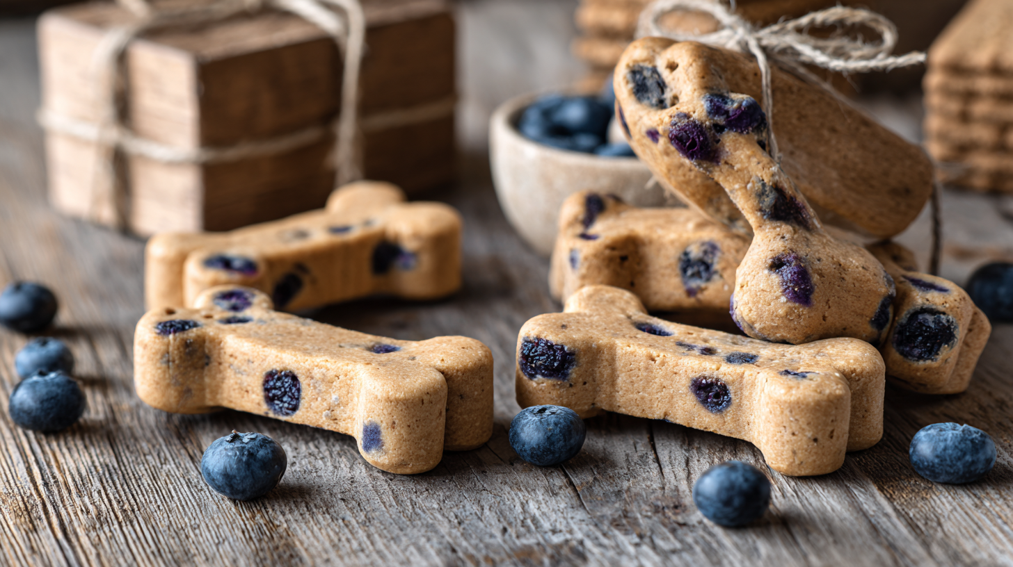 Blueberry Yogurt Dog Cake Treats hero shot of the finished dish