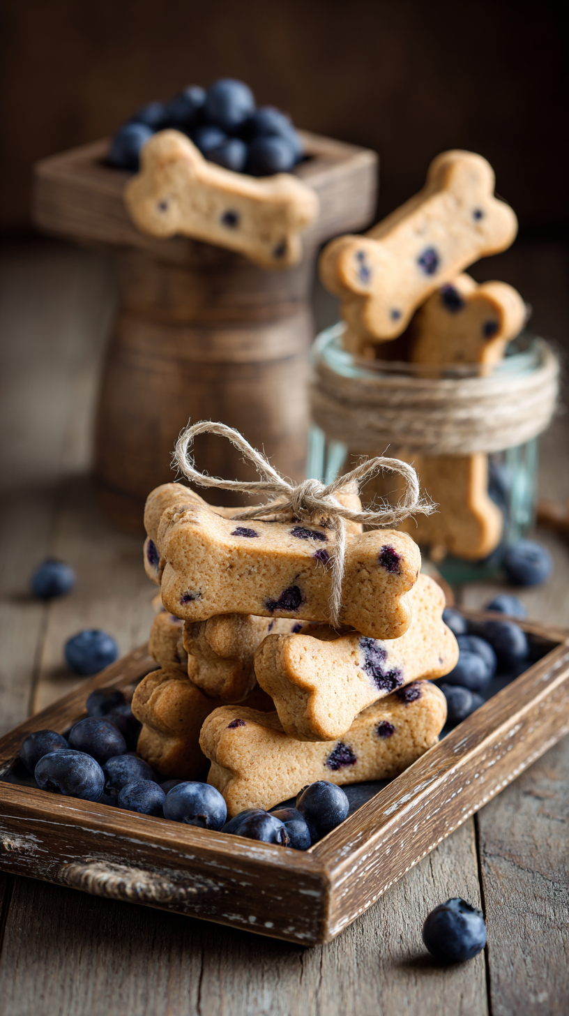Blueberry Yogurt Dog Cake Treats being served on beautiful dinnerware