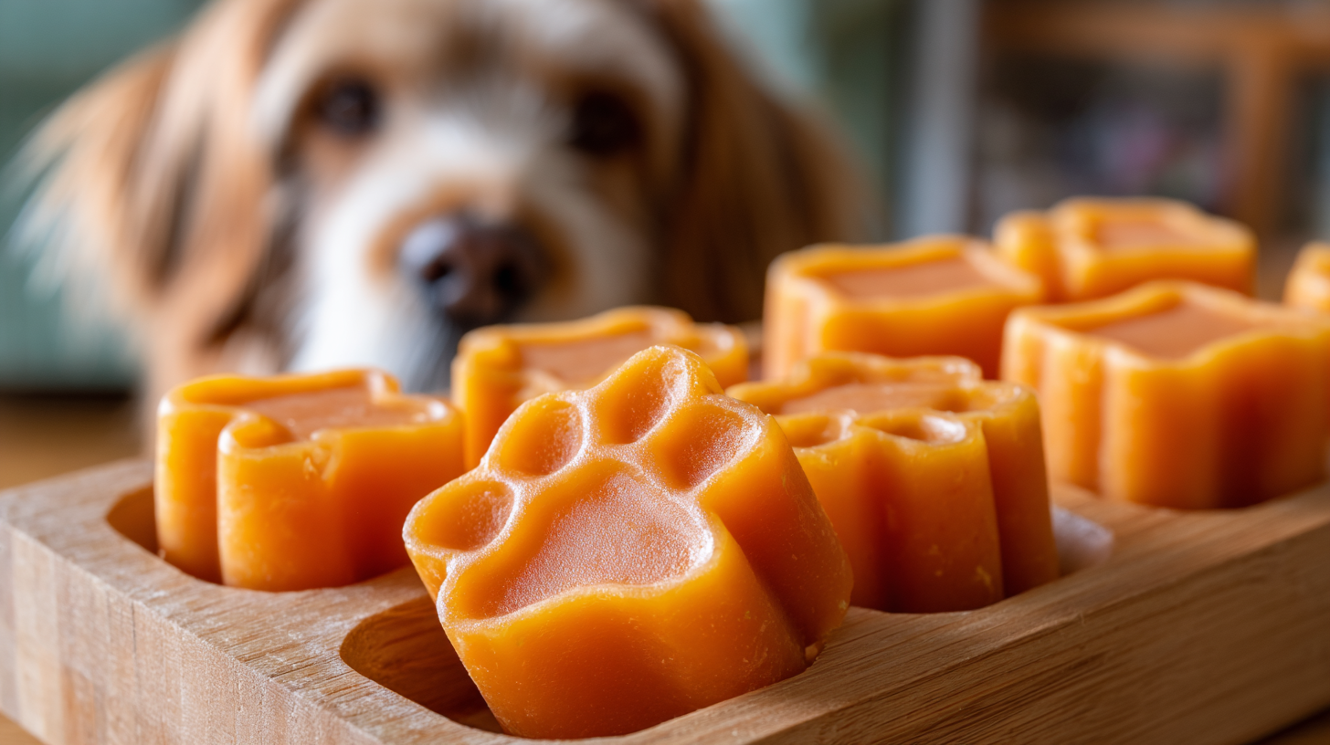 Hero shot of Carrot Bone Broth Frozen Dog Treats