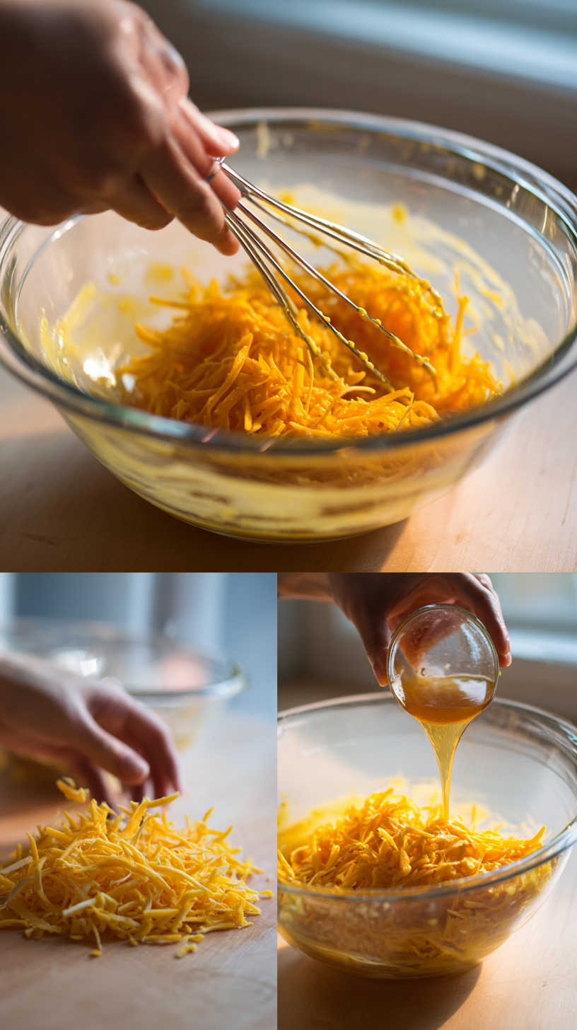 Preparing Cheddar Apple Dog Cake Treats step by step cooking process