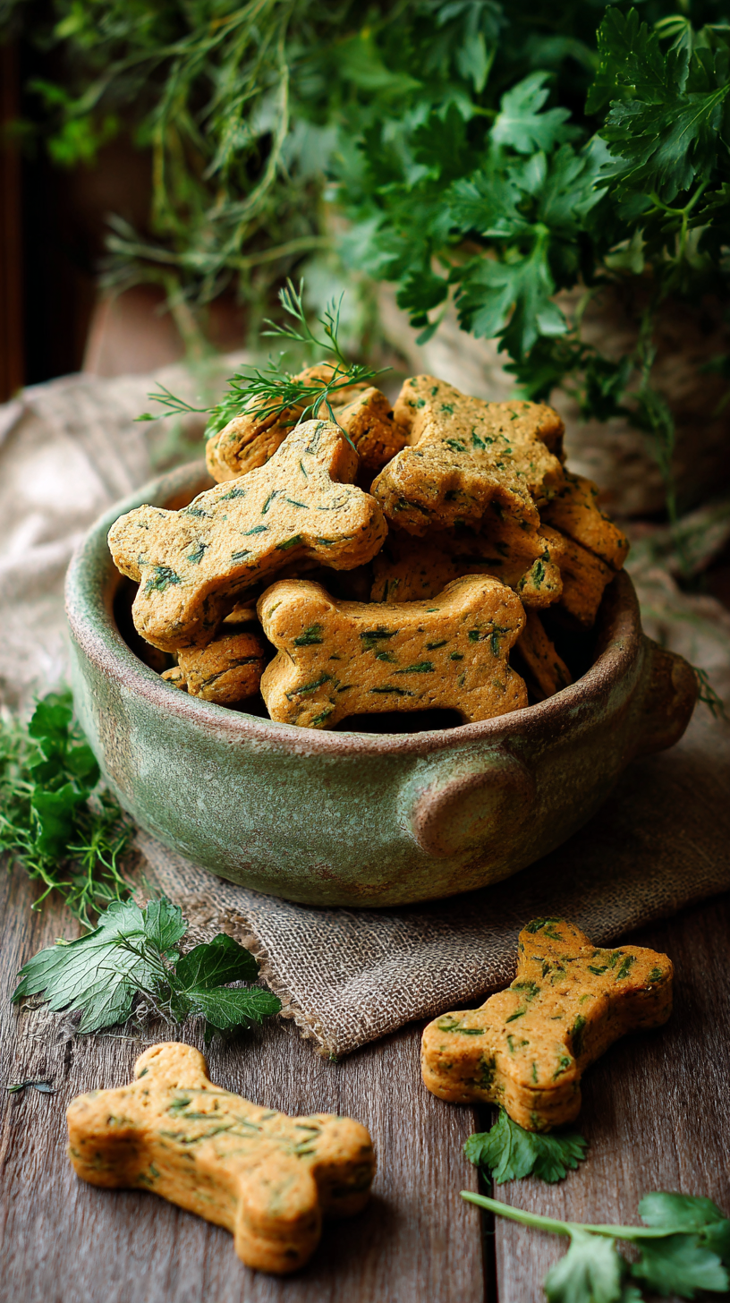 Dog Dental Treats being served on beautiful dinnerware