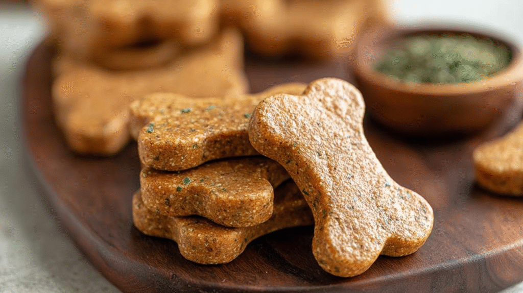 Dog Treats for Bad Breath featuring mint and parsley biscuits