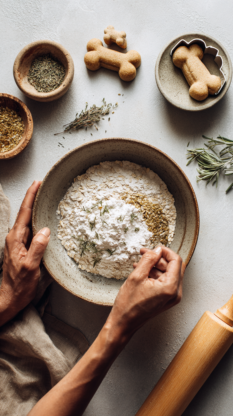 Preparing Healthy Dog Treats step by step cooking process