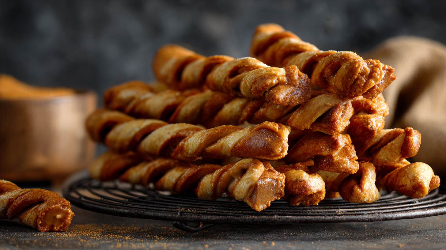 Peanut Butter Banana Twist Dog Treats Recipe Your Dog hero shot of finished dish