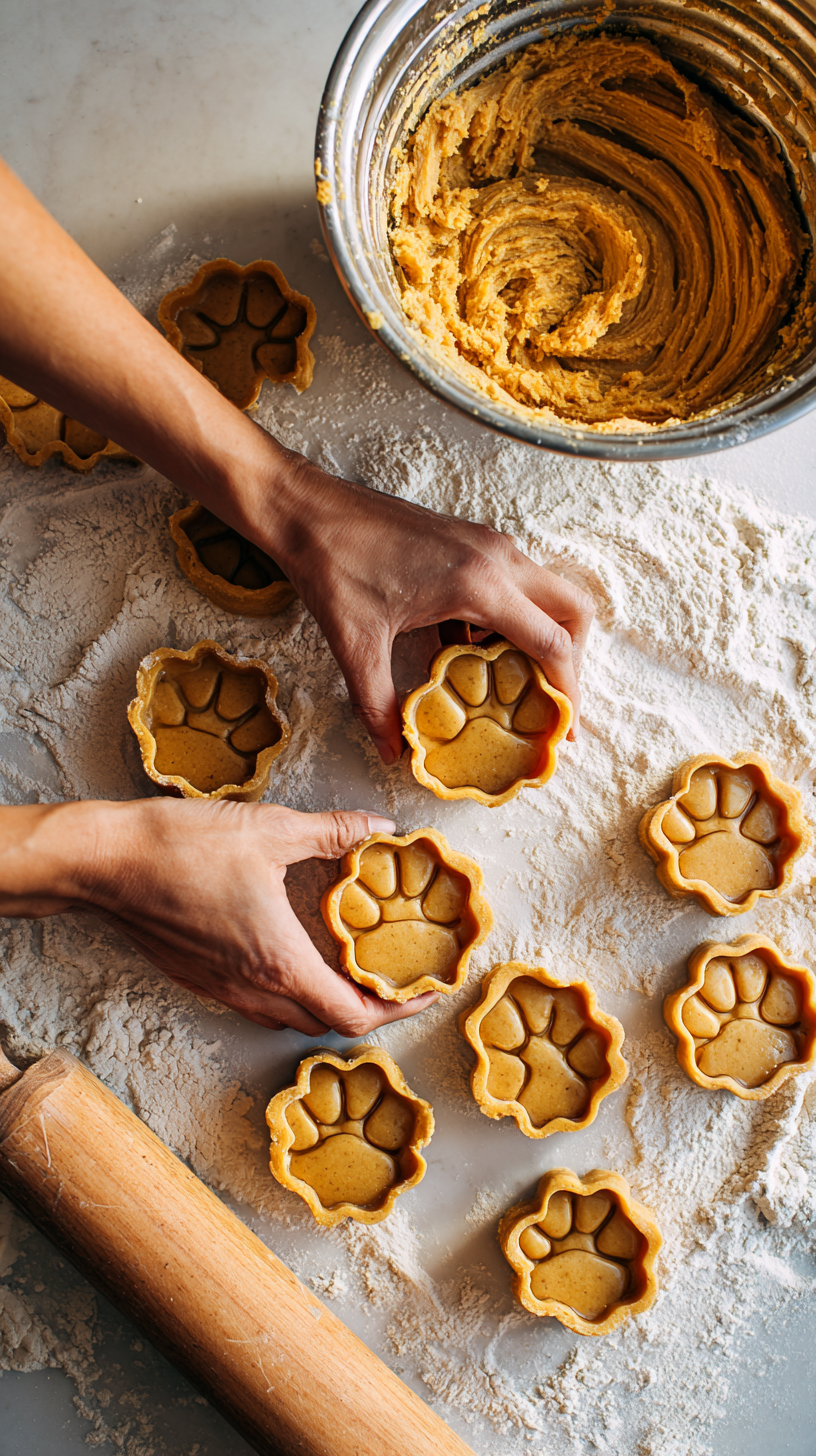 Preparing Peanut Butter Chicken Broth Dog Treats step by step cooking process