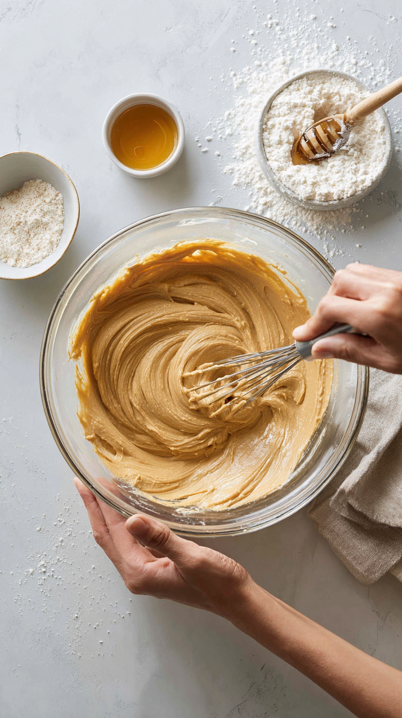 Preparing Peanut Butter Icing step by step cooking process