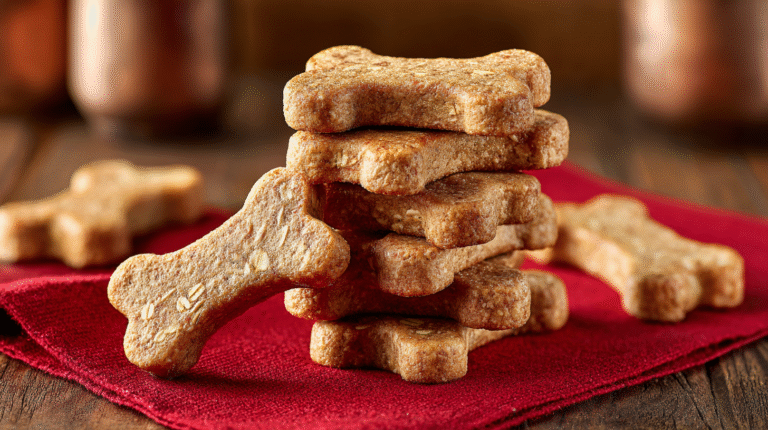 Hero shot of Peanut Butter Oatmeal Dog Treats