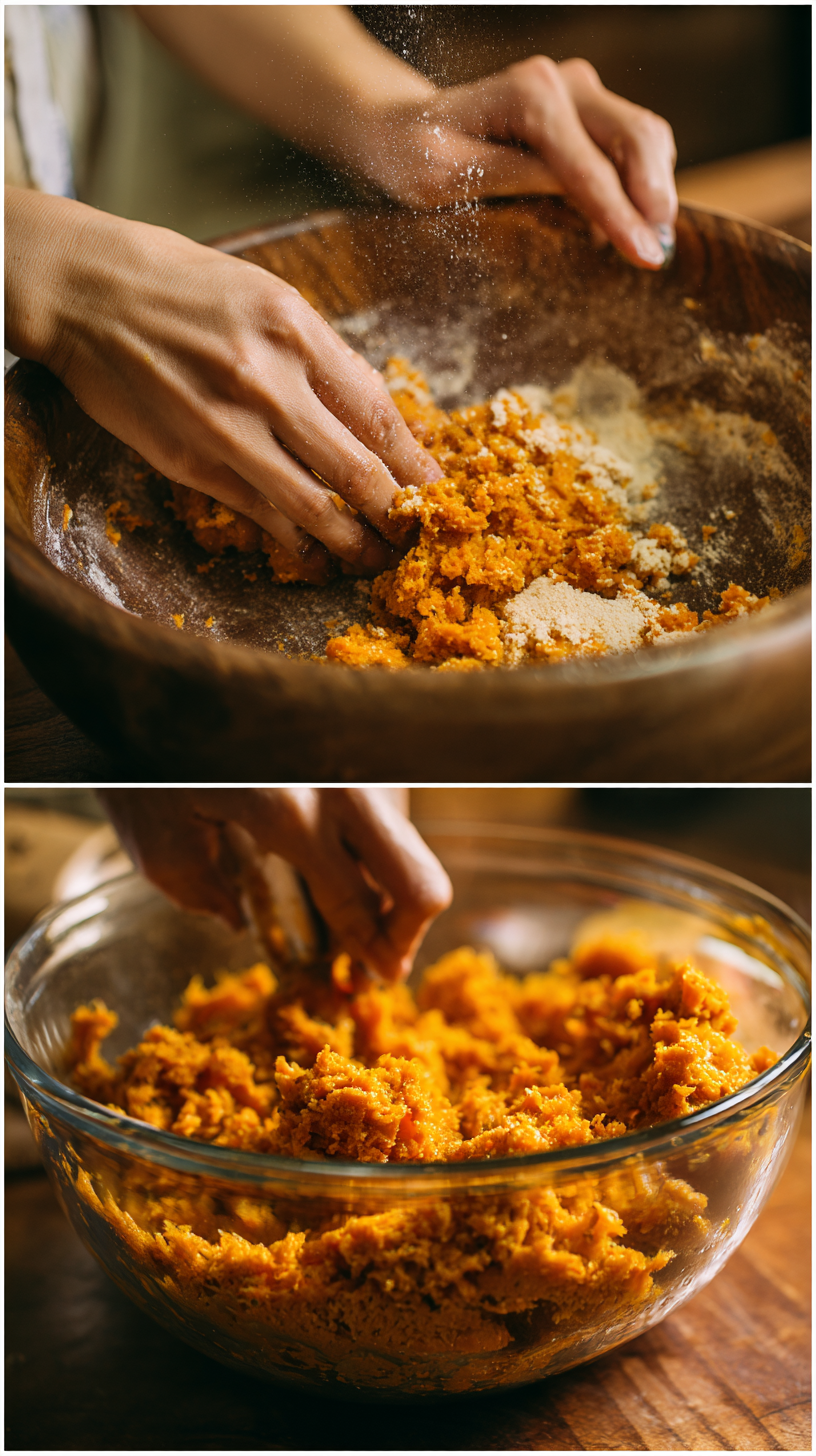 Preparing Pumpkin Applesauce Dog Treats step by step cooking process