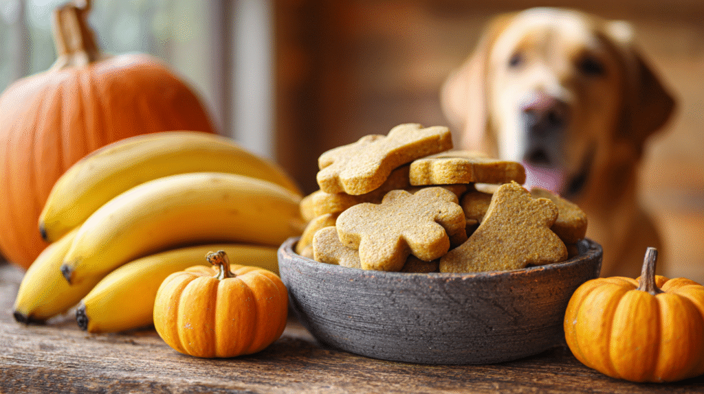Hero shot of Pumpkin Banana Cookies with golden edges and soft interior