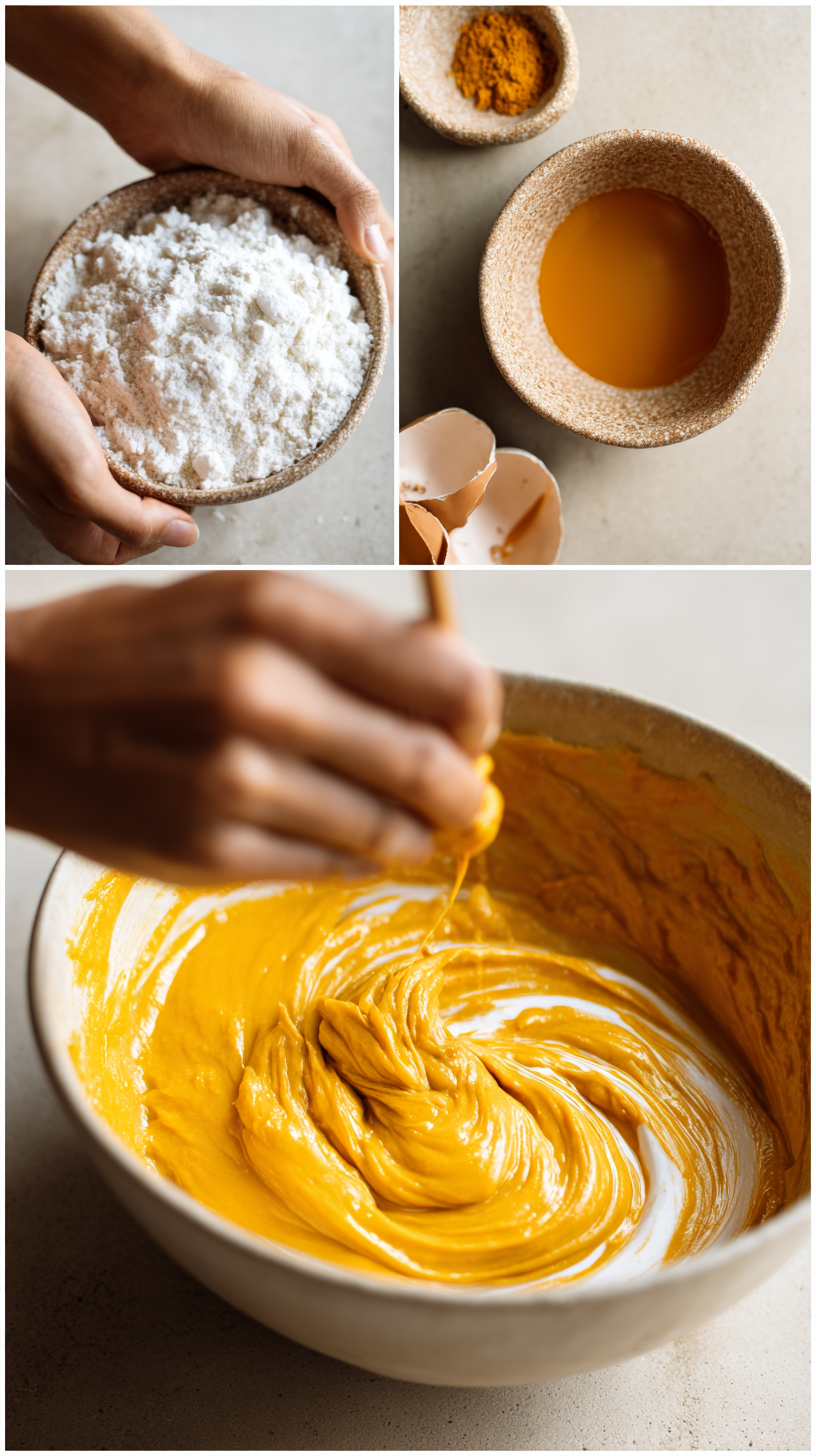 Preparing Pumpkin Yogurt Dog Treats step by step cooking process