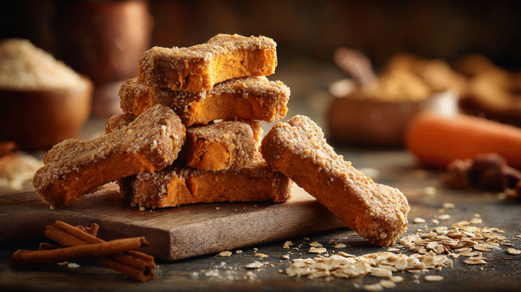 Sweet Potato and Oatmeal Dog Crunchies hero shot