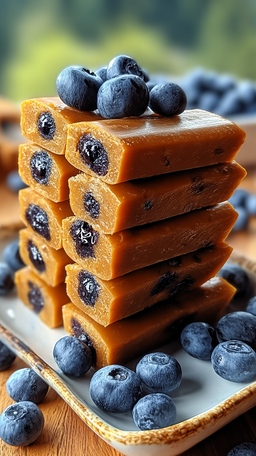 Sweet Potato & Blueberry Dog Chews being served on beautiful dinnerware