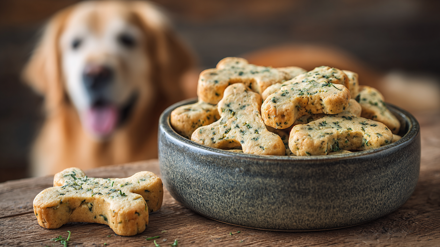 Wholesome Homemade Dog Treats with Broccoli & Chicken hero shot