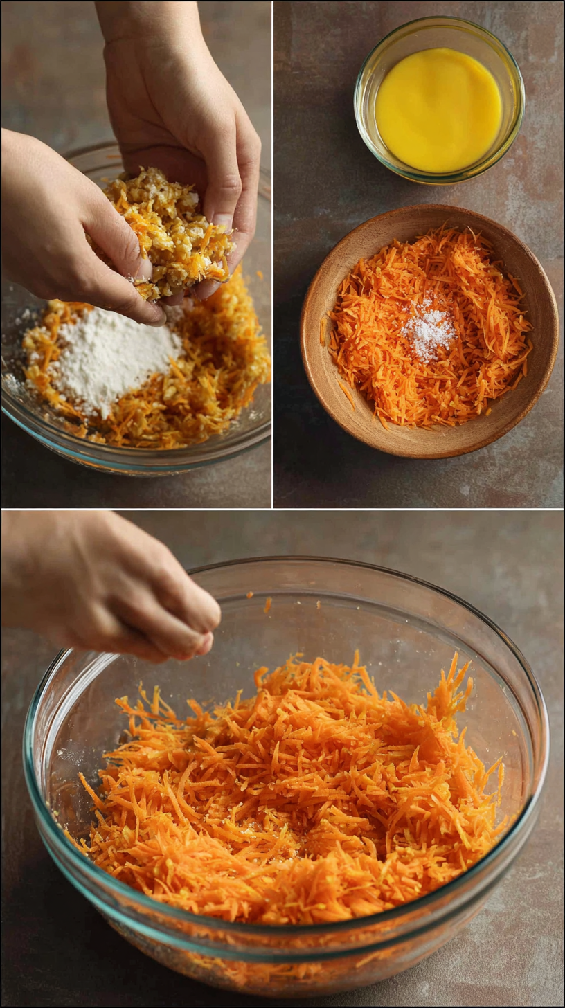 Preparing apple & carrot crunch bars for dogs step by step cooking process