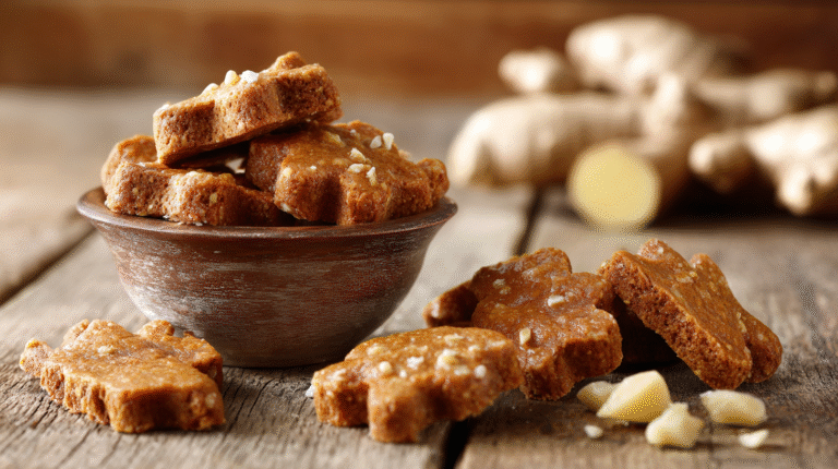 Apple Recipes with Ginger Treats for Dogs hero shot of finished dish