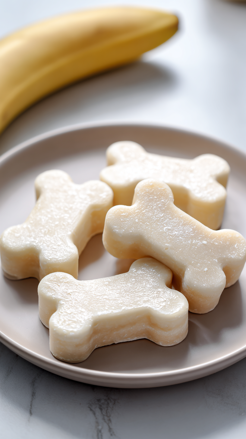 Banana Coconut Frosty Bones being served on beautiful dinnerware