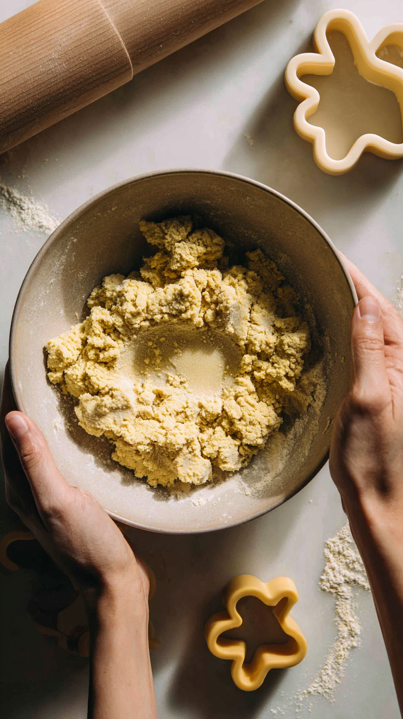 Preparing Cheesy Nutritional Yeast Cookies for dogs step by step cooking process