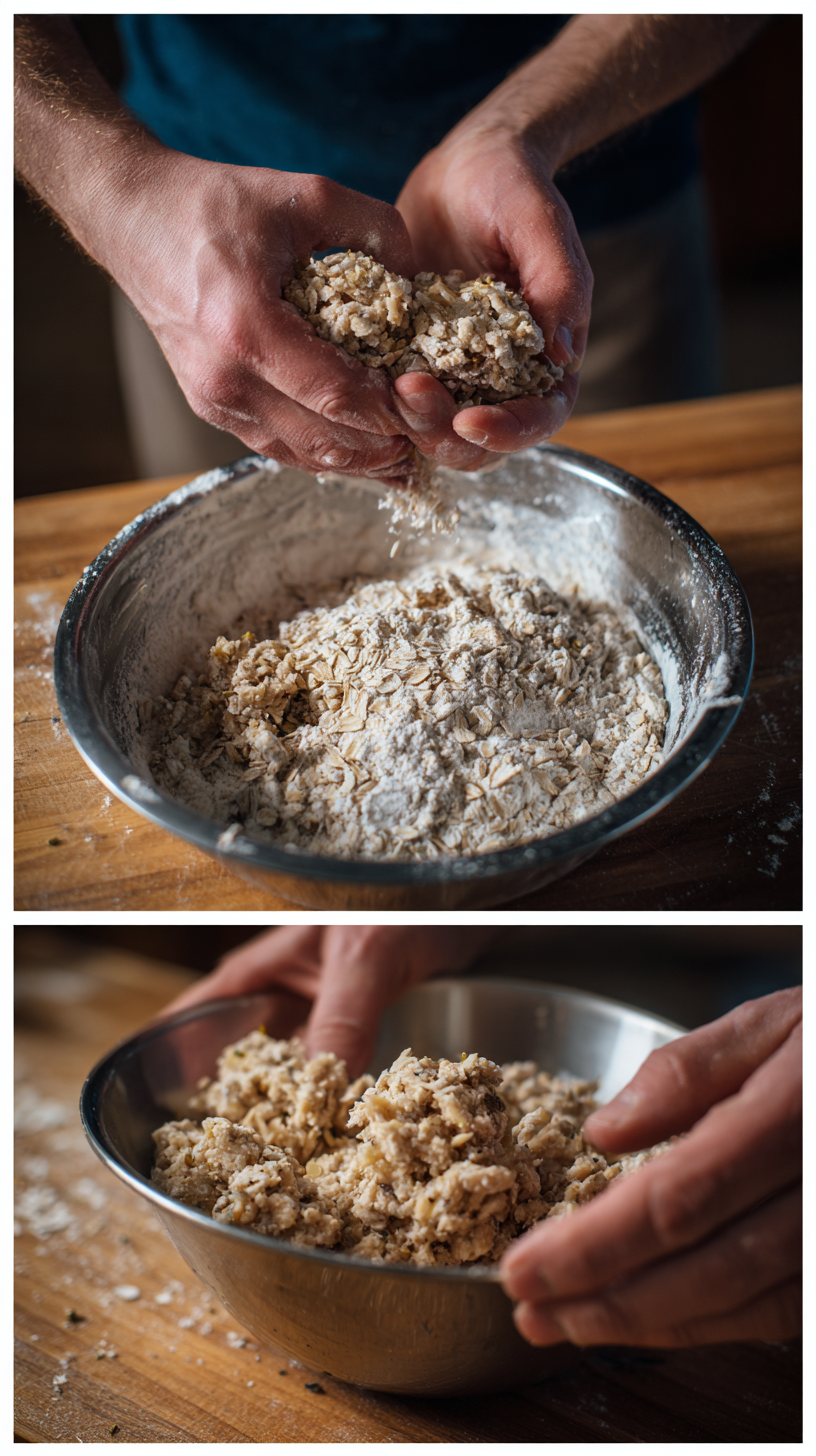 Preparing chicken & catnip snowman cookies for dogs step by step cooking process