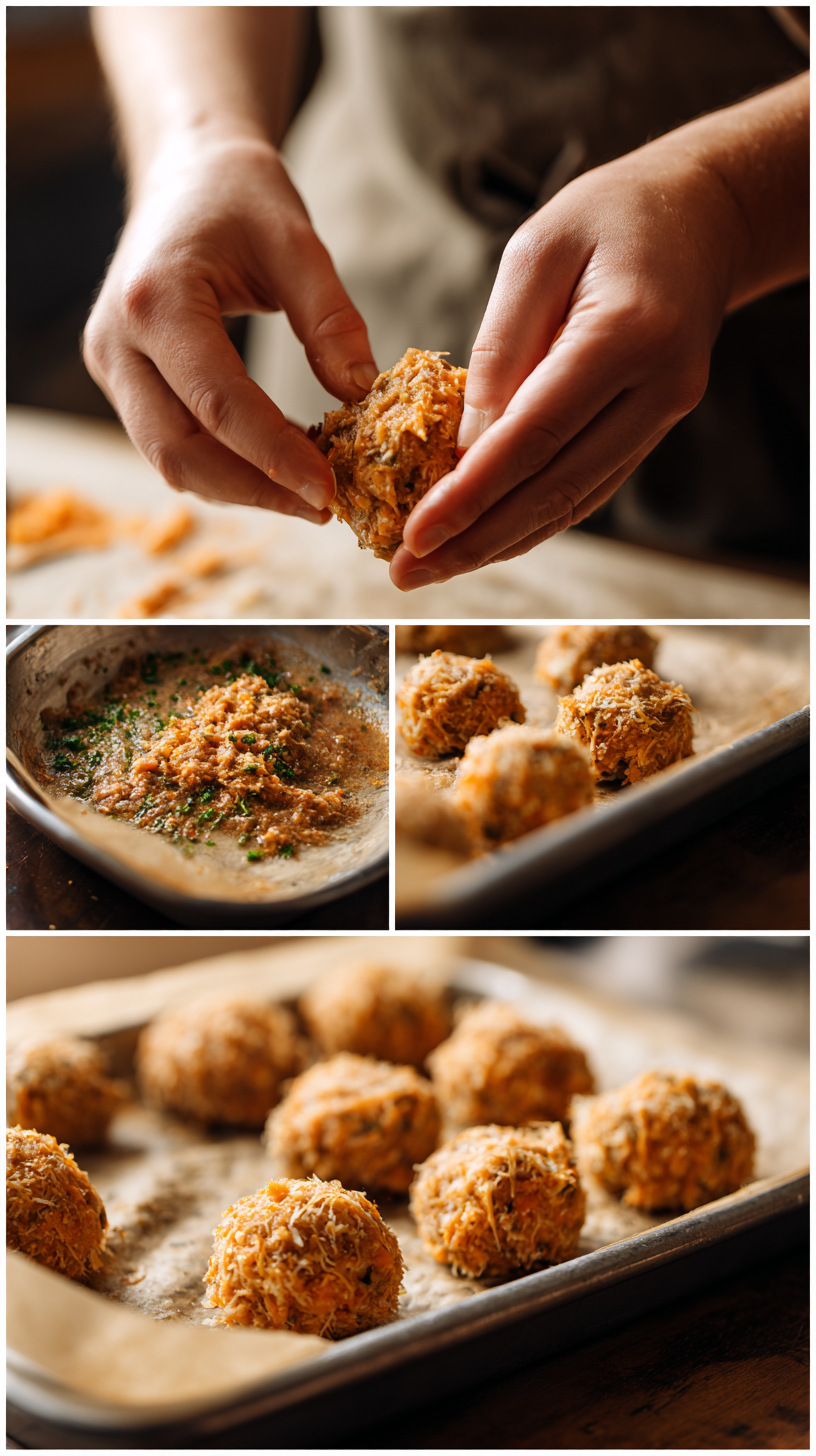 Preparing Chicken & Cheese dog Bites step by step cooking process