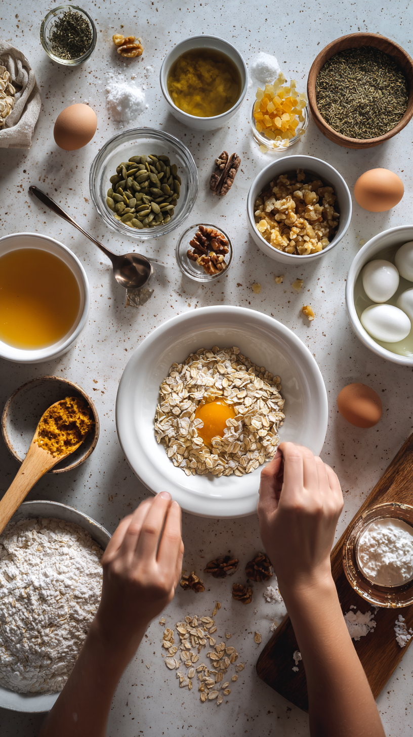 Preparing Christmas Dinner Cat Muffins step by step cooking process