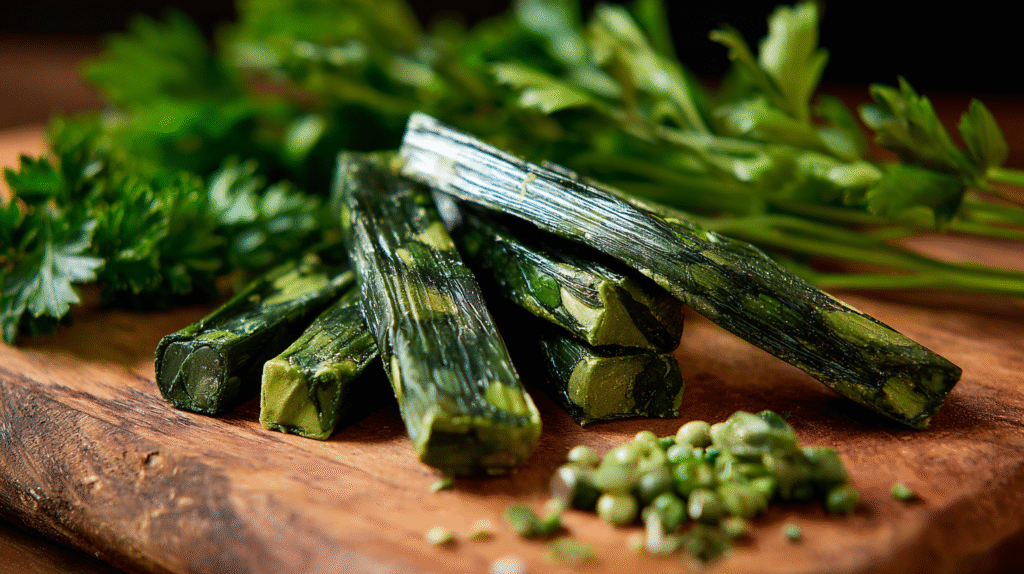 DIY Greenies Spinach & Parsley Chews for Dogs hero shot