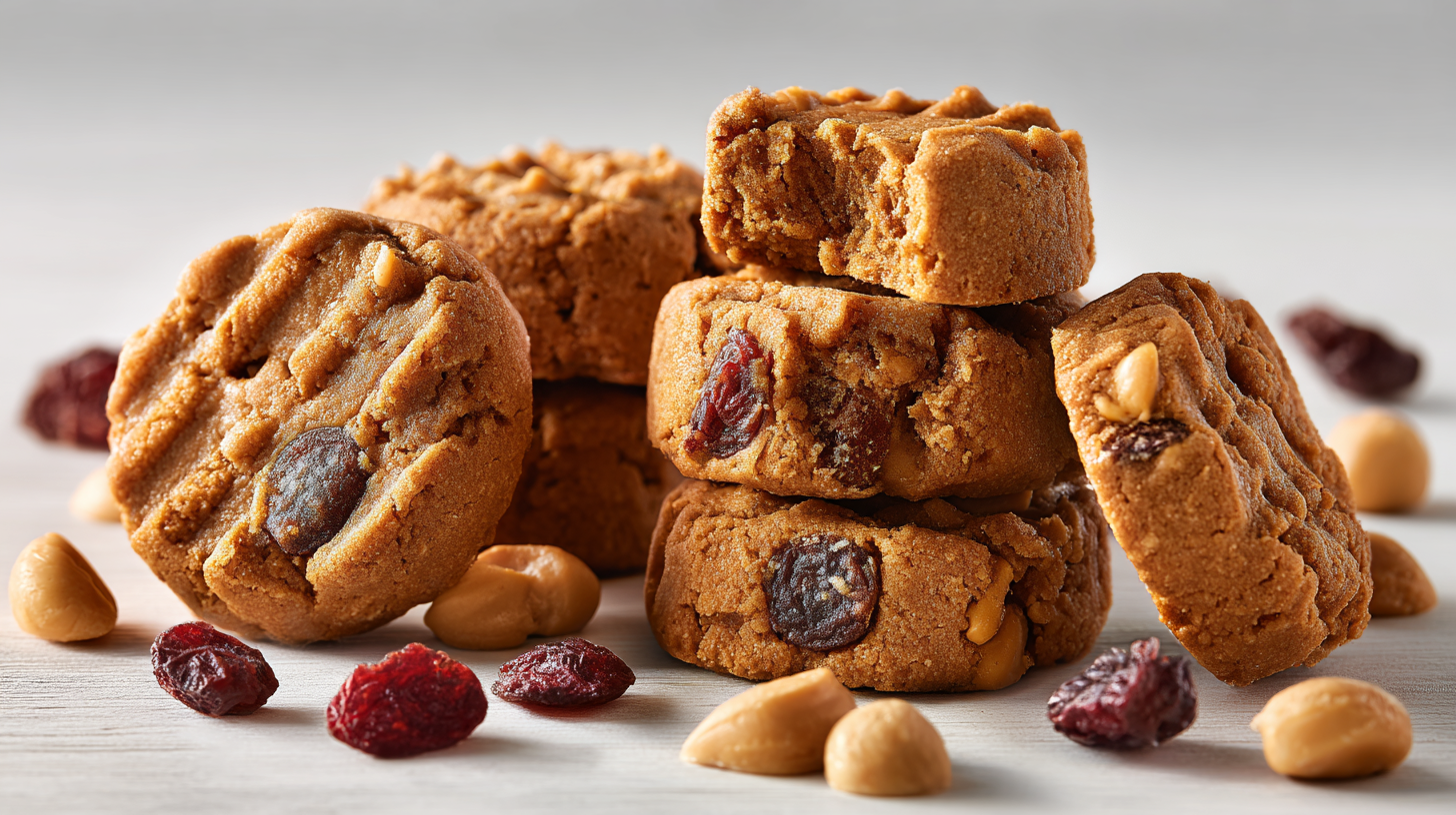 Dog friendly peanut butter christmas pudding cookies hero shot